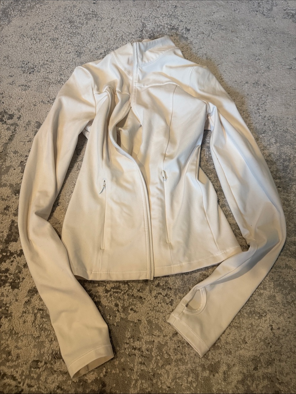 White Fox Zip-Front Athletic Jacket